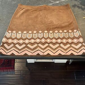 Calypso Suede brown skirt